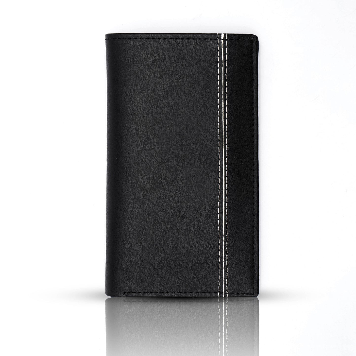 Vertical Strapped: Luxe Cow Leather Long Wallet
