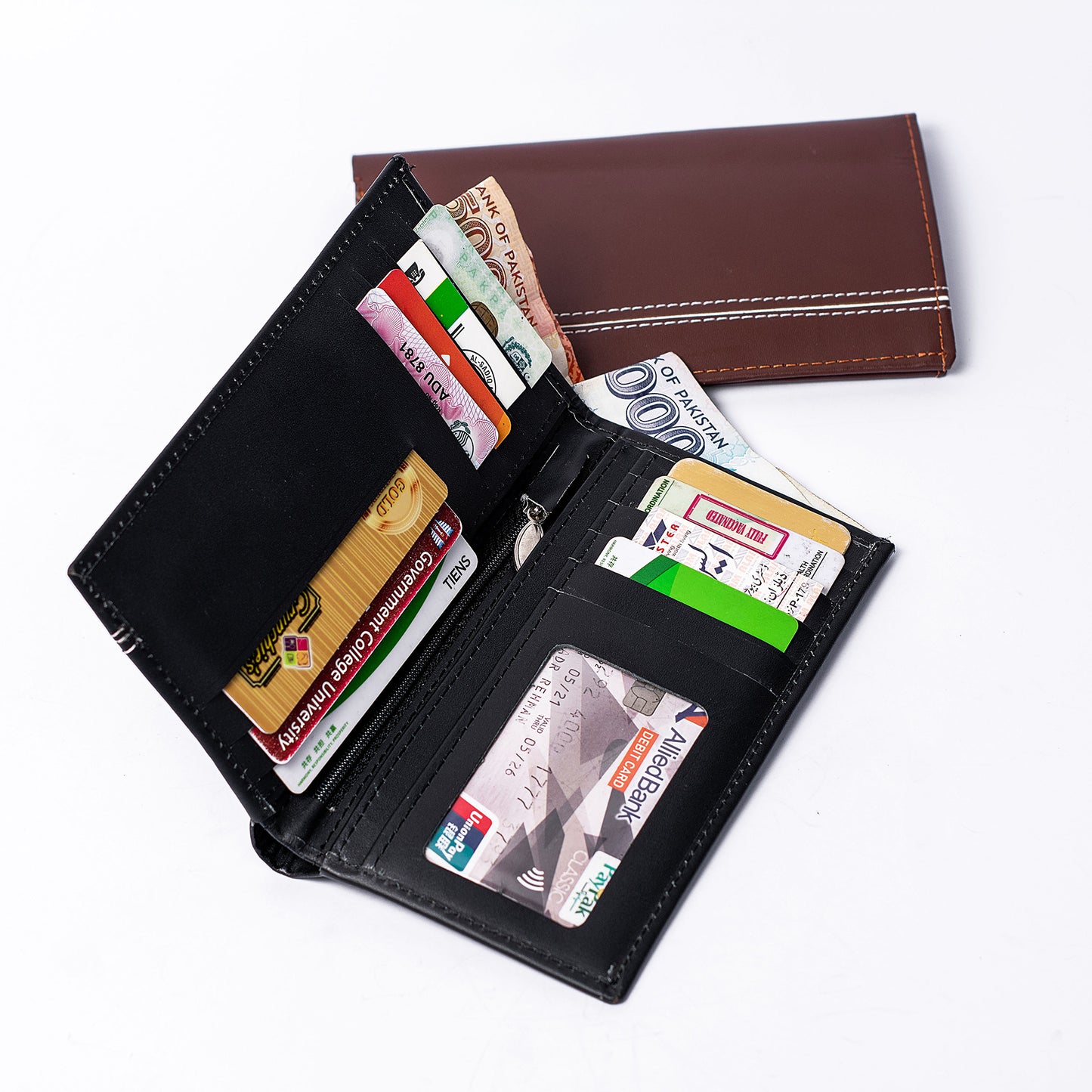 Vertical Strapped: Luxe Cow Leather Long Wallet