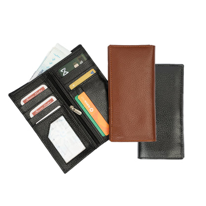 "Magnetic Charm: Cowhide Leather Wallet"