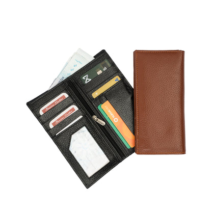 "Magnetic Charm: Cowhide Leather Wallet"