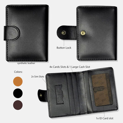 Minimol Button Closure Wallet