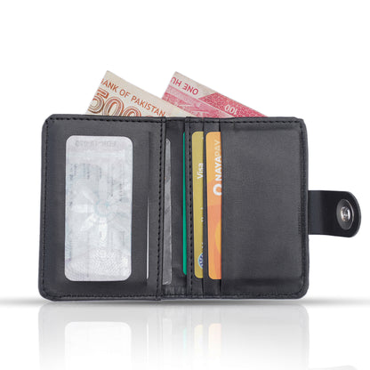 Compact Charm: Magnetic Button Wallet